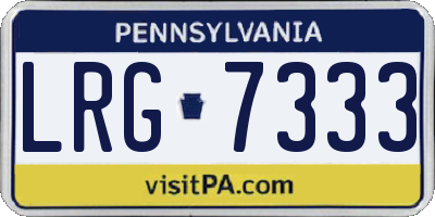PA license plate LRG7333