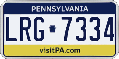 PA license plate LRG7334