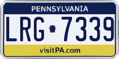 PA license plate LRG7339