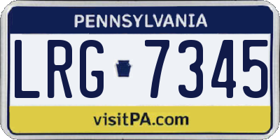 PA license plate LRG7345