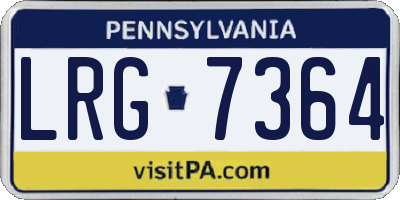 PA license plate LRG7364