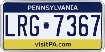 PA license plate LRG7367