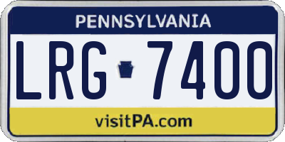 PA license plate LRG7400