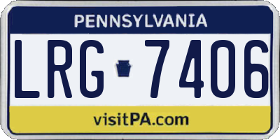 PA license plate LRG7406