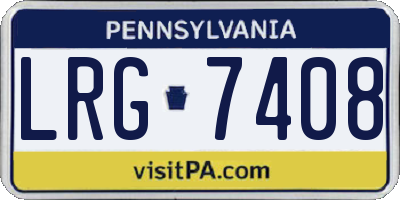 PA license plate LRG7408