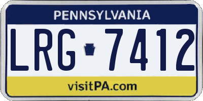 PA license plate LRG7412