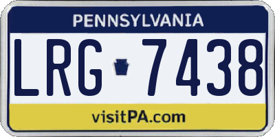 PA license plate LRG7438