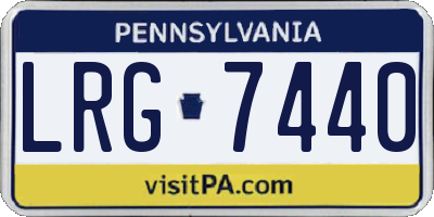 PA license plate LRG7440