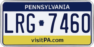 PA license plate LRG7460