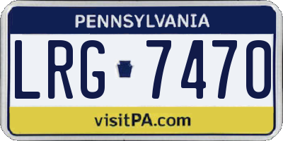 PA license plate LRG7470