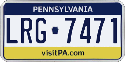 PA license plate LRG7471