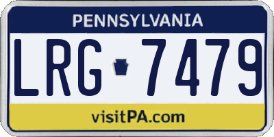 PA license plate LRG7479