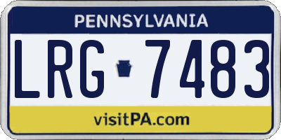 PA license plate LRG7483