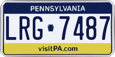PA license plate LRG7487