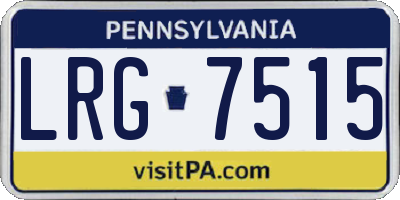 PA license plate LRG7515