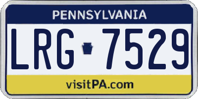 PA license plate LRG7529
