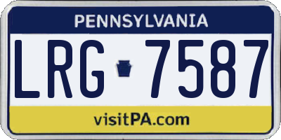 PA license plate LRG7587