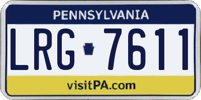 PA license plate LRG7611