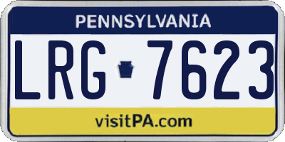 PA license plate LRG7623