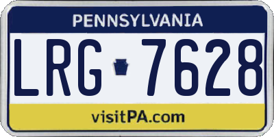 PA license plate LRG7628