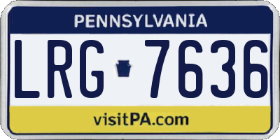 PA license plate LRG7636