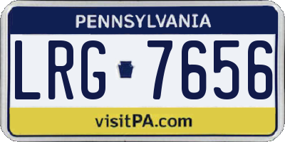 PA license plate LRG7656