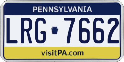 PA license plate LRG7662