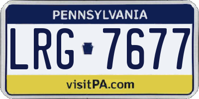 PA license plate LRG7677