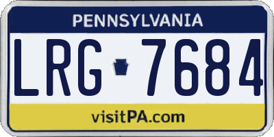 PA license plate LRG7684
