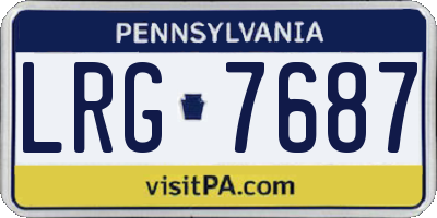 PA license plate LRG7687