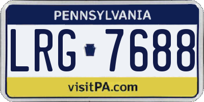 PA license plate LRG7688