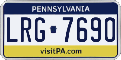 PA license plate LRG7690