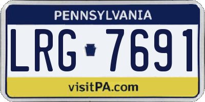PA license plate LRG7691