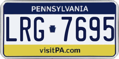 PA license plate LRG7695
