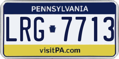 PA license plate LRG7713