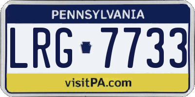 PA license plate LRG7733