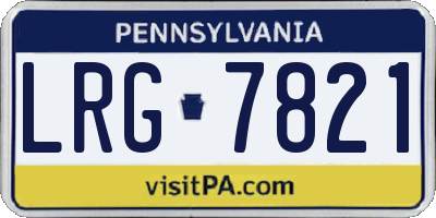 PA license plate LRG7821
