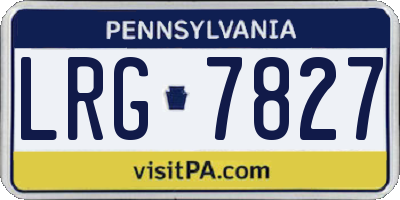 PA license plate LRG7827