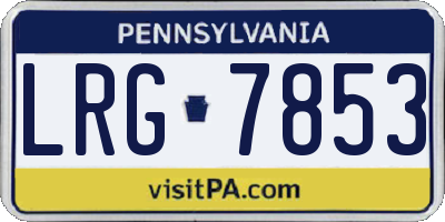 PA license plate LRG7853
