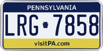 PA license plate LRG7858