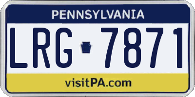 PA license plate LRG7871