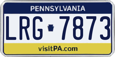 PA license plate LRG7873