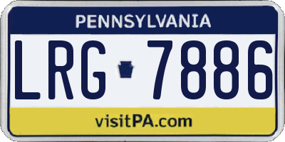 PA license plate LRG7886