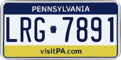 PA license plate LRG7891