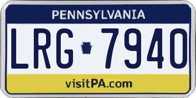 PA license plate LRG7940