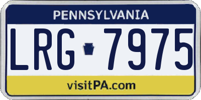 PA license plate LRG7975