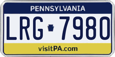 PA license plate LRG7980