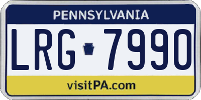 PA license plate LRG7990