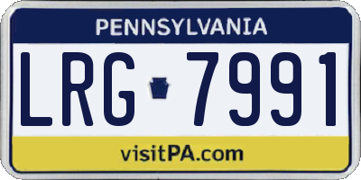 PA license plate LRG7991