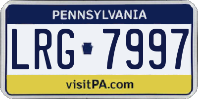 PA license plate LRG7997
